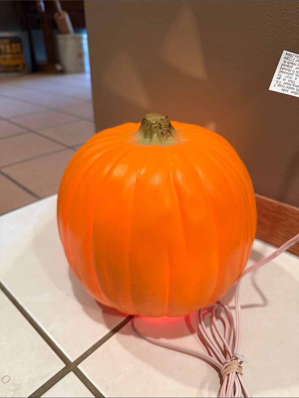 Vintage Gemmy Halloween Foam Plastic Mold Jack O Lantern Lighted Pumpkin Light - Picture 4 of 6
